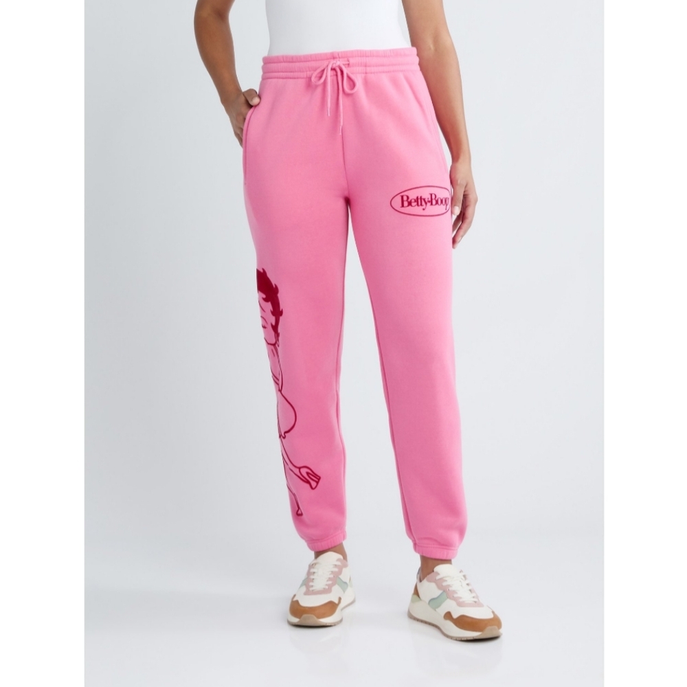 Betty Boop Women’s Size XS (0-2)  Graphic Joggers Pink